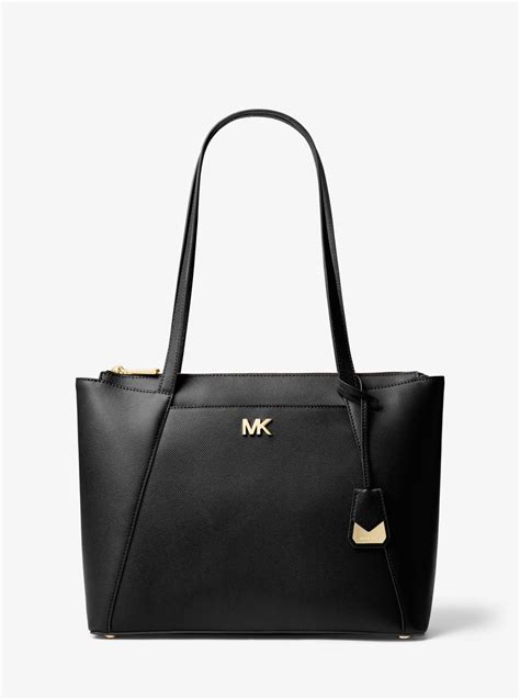 michael kors maddie medium leather tote|MICHAEL Michael Kors Maddie Medium Crossgrain Leather Tote .